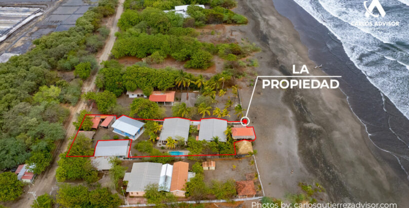 22570 – BEACH FRONT HOUSE For Sale in Salinas Grandes León Nicaragua