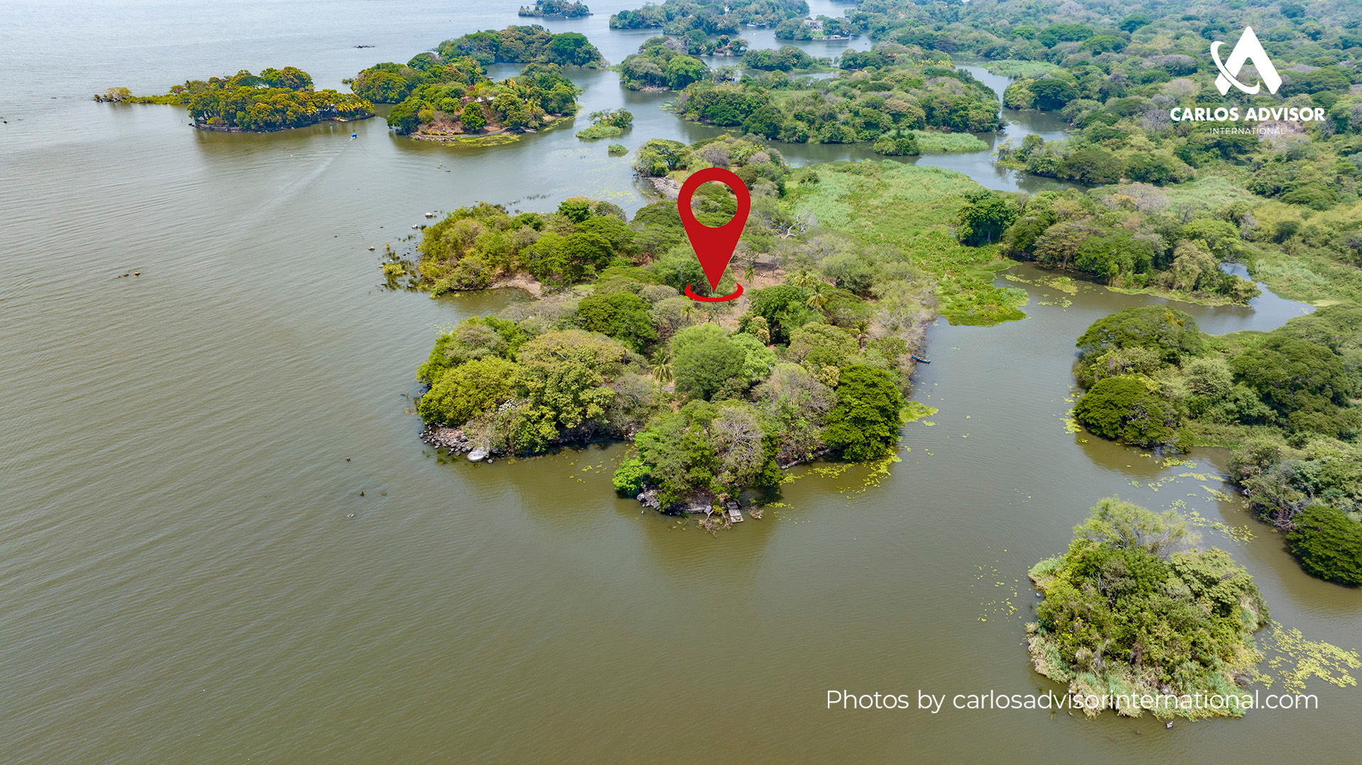 22494 – Private Island for Sale in the Isletas of Granada, Nicaragua | 5 Manzanas with a View of Mombacho Volcano