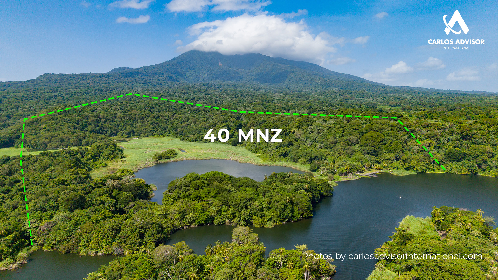 22669 – Lake Cocibolca Waterfront Property For Sale with 1 km of Shoreline and Thermal Lagoons