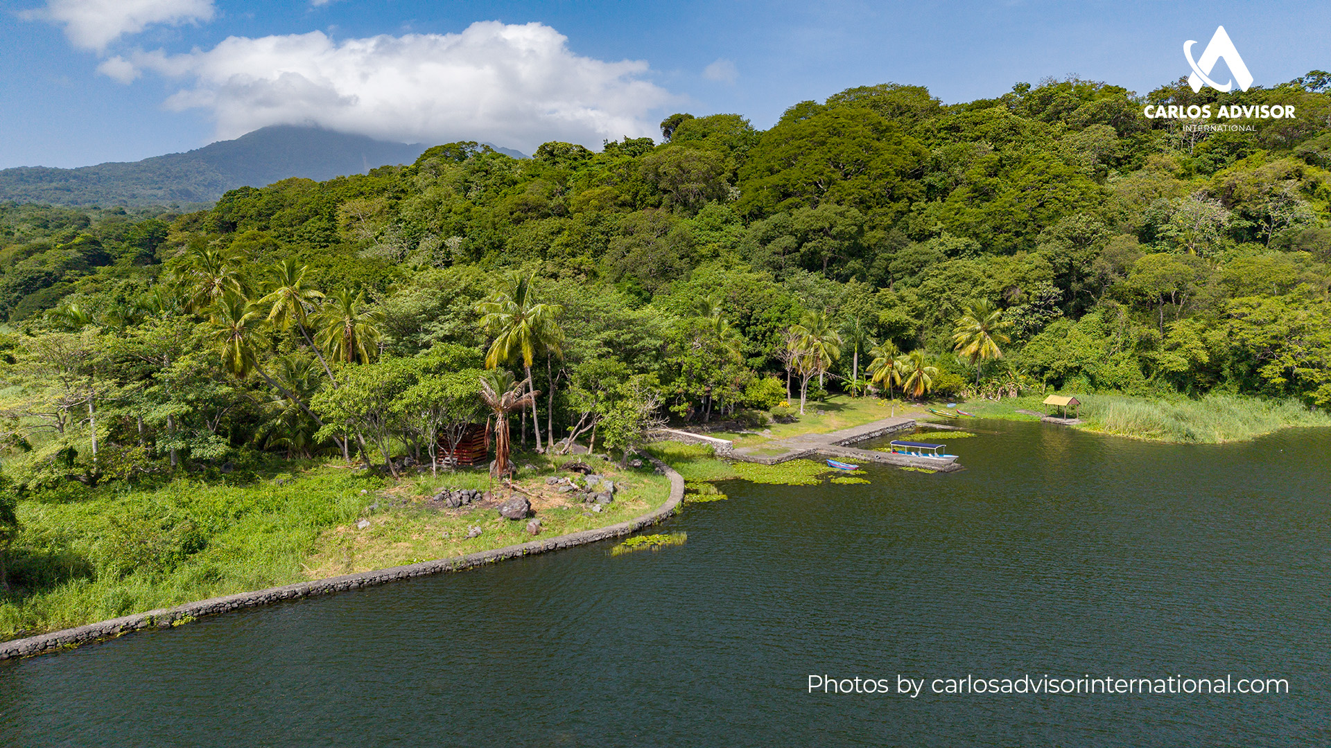 22669 – Lake Cocibolca Waterfront Property For Sale with 1 km of Shoreline and Thermal Lagoons